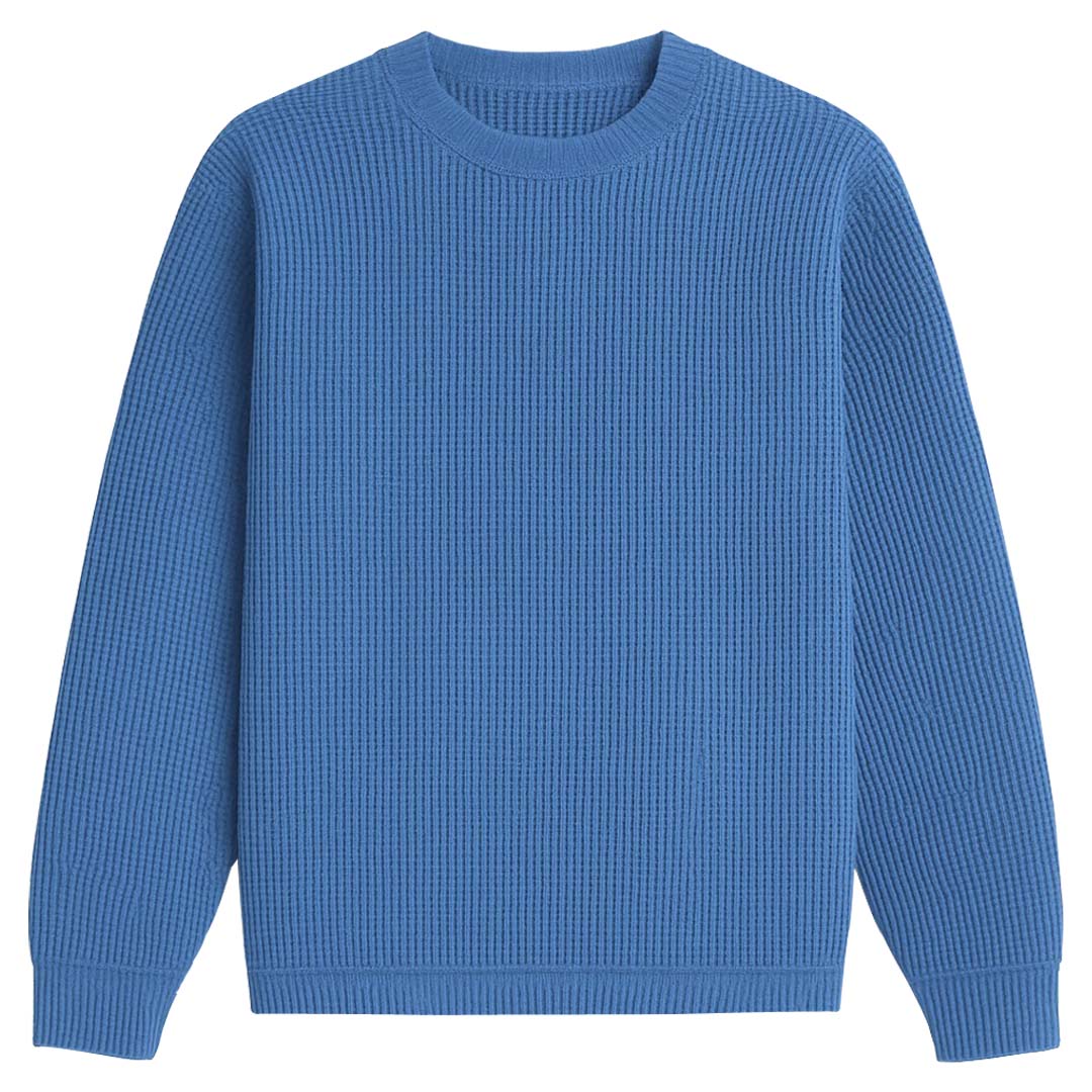 STEEL BLUE Waffle Knit SweatShirt